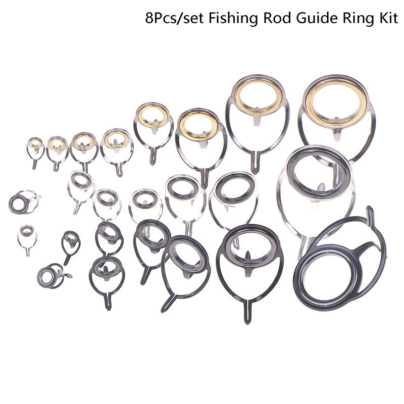 8Pcs Fishing Tackle Stainless  - Fishing Rod Building Kit 评论和价格