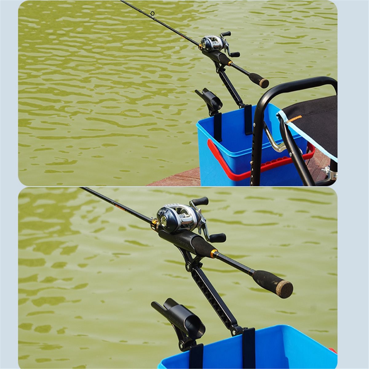 POPULAR-2pcs Adjustable Bucket - Fishing Rod Ice 评论和价格
