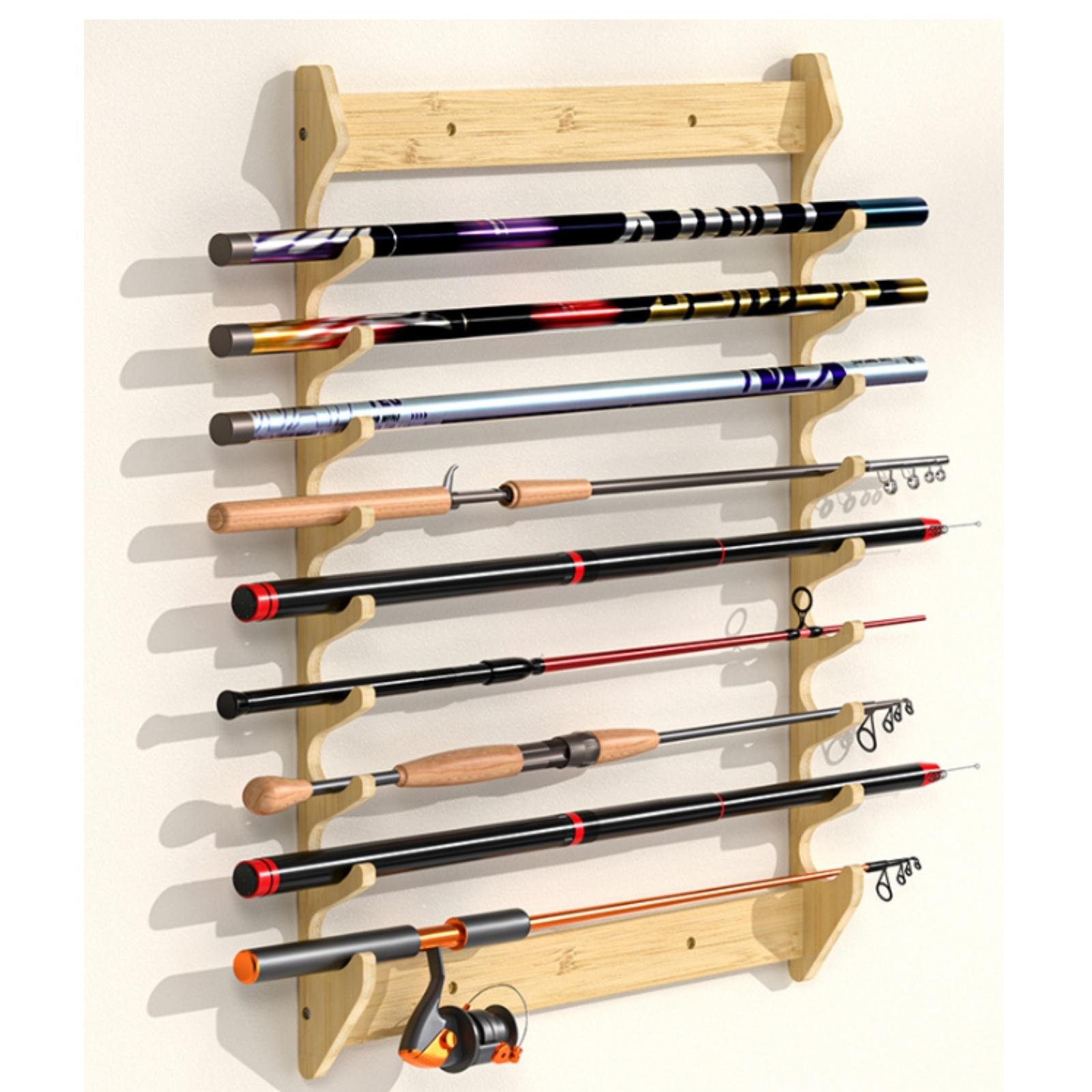 Bamboo Fishing Rod Holder Wall - Fishing Rod Rack 评论和价格