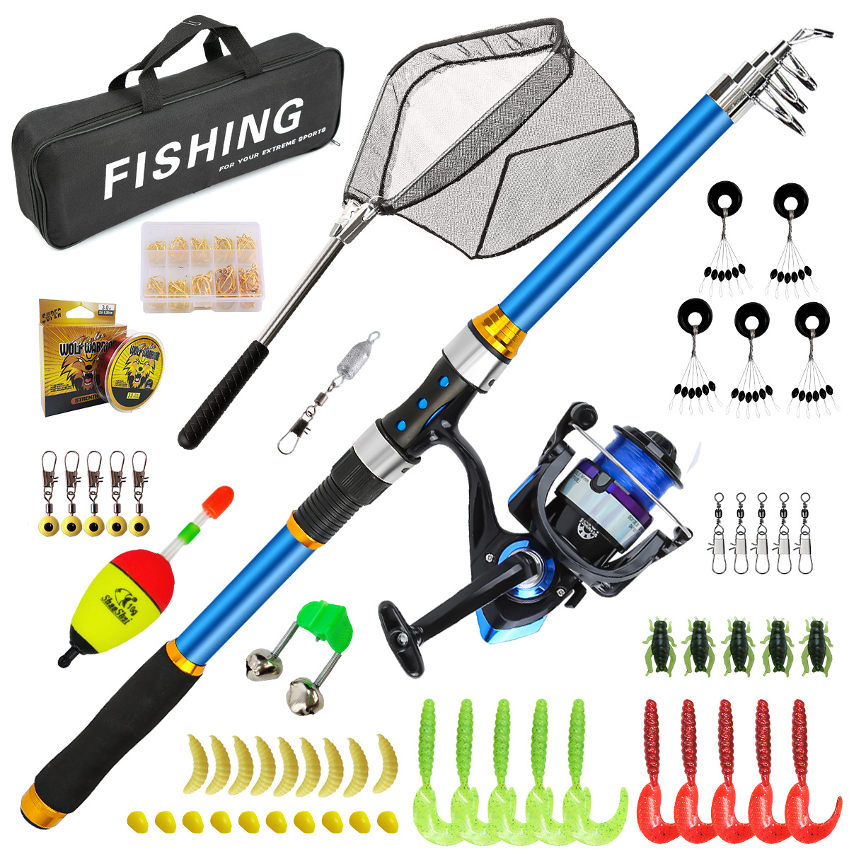 2.1-3.6M Telescopic Glass Fibe - Fishing Rod Carbon Fiber 评论和价格