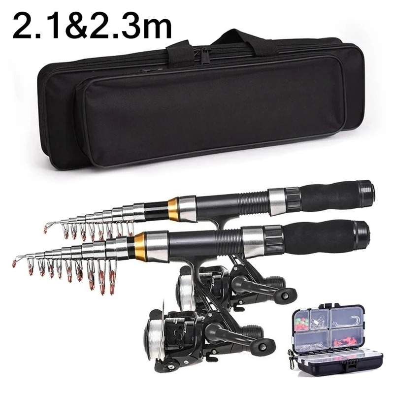 BRAVMAK 2.1/ 2.3 mTelescopic F - Fishing Rod Carbon Fiber 评论和价格
